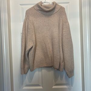 Denver Hayes Beige Cowl Neck Sweater
